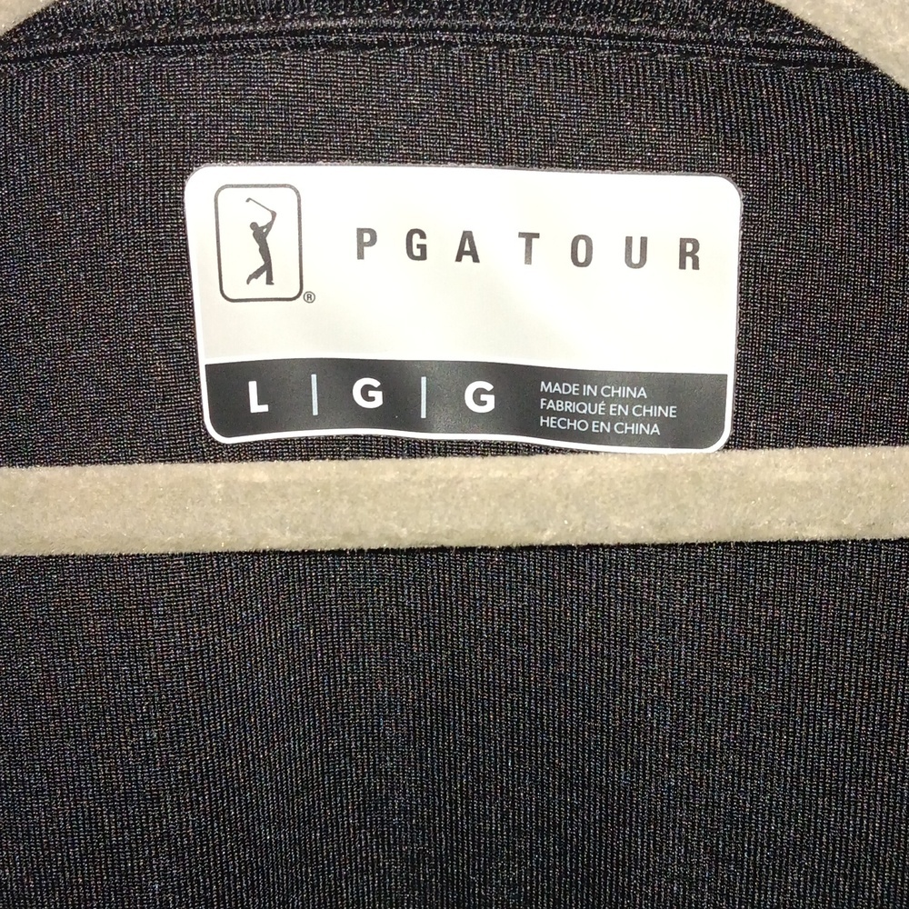 PGA Tour Golf Quarter Zip Shirt L Green Black - Picture 4 of 8